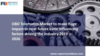 OBD Telematics Market Analysis 2026