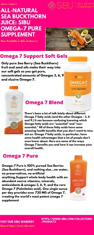 All-Natural Sea Buckthorn Juice: SIBU Omega-7 Pure Supplement