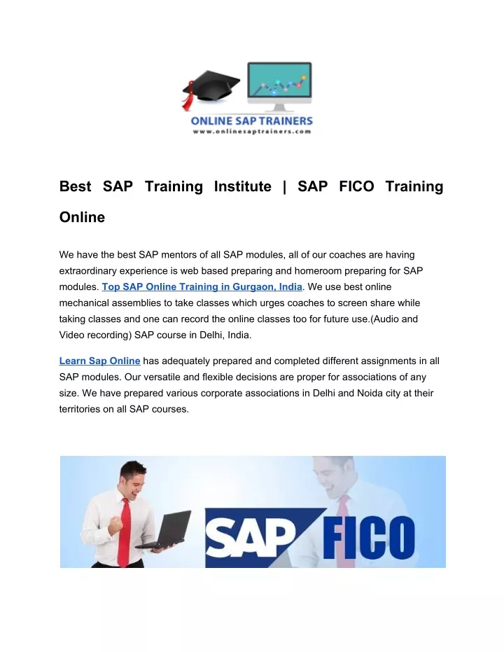 best sap training institute sap fico training