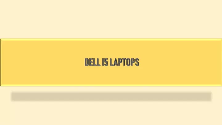 dell i5 laptops