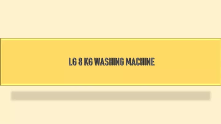 lg 8 kg washing machine