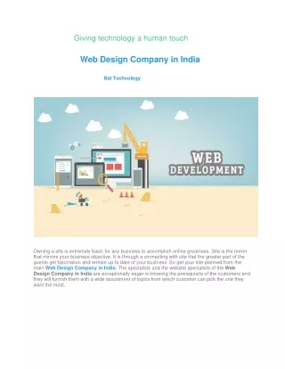Web design company in india bel technology