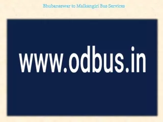 Bhubaneswar to Malkangiri Bus Services