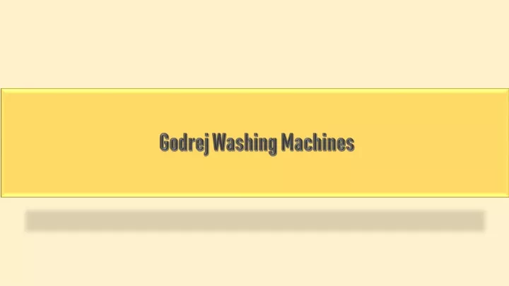 godrej washing machines