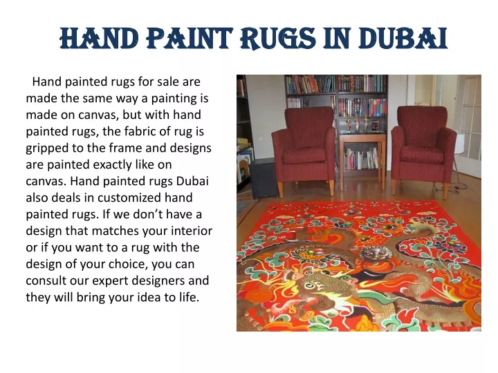 hand paint rugs in dubai