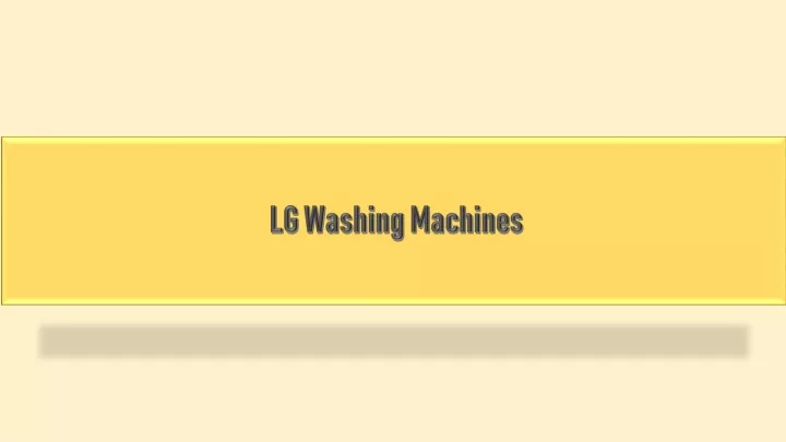 lg washing machines