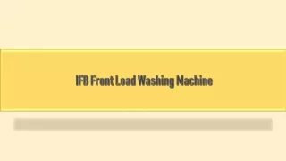 Buy IFB Front Load Washing Machine Online at Best Prices on Bajaj Finserv EMI Store