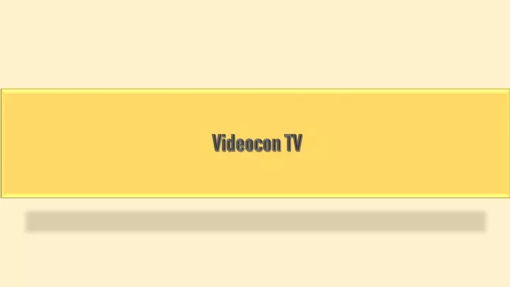 videocon tv