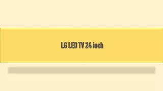 Buy LG 24 inch LED TV online at Best Prices on Bajaj Finserv EMI Store.