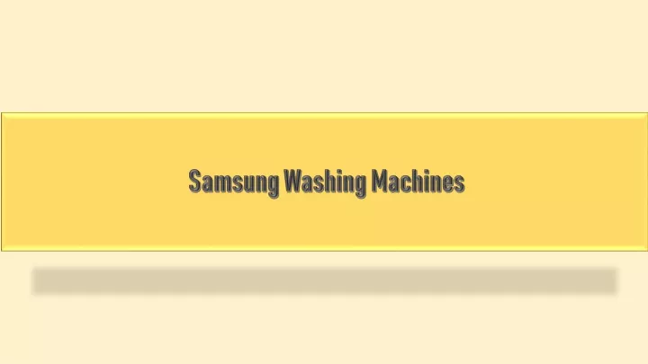 samsung washing machines