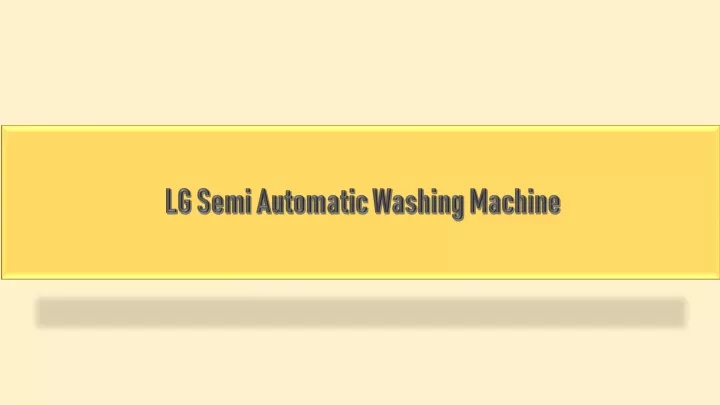 lg semi automatic washing machine