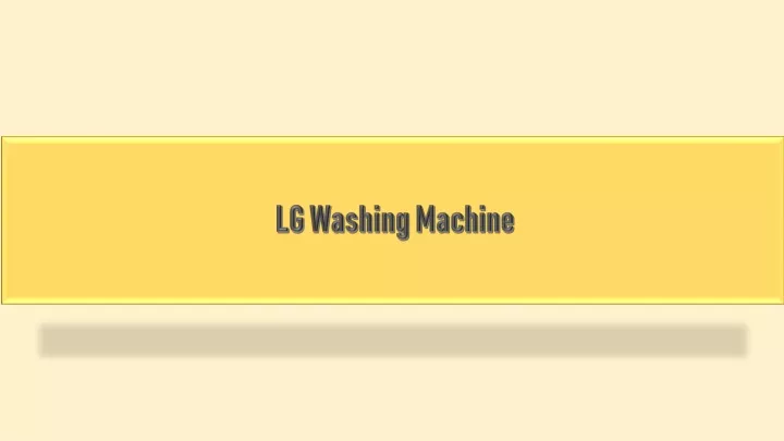 lg washing machine