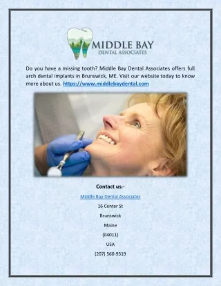 Brunswick Gum Disease Treatment | Middle Bay Dental Associates
