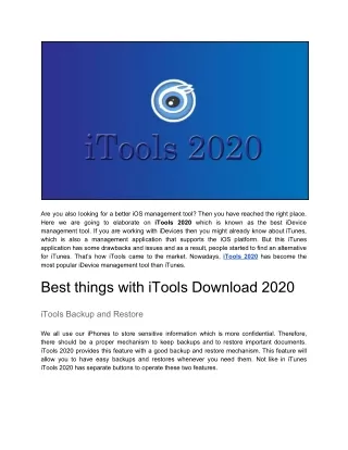 iTools Download 2020