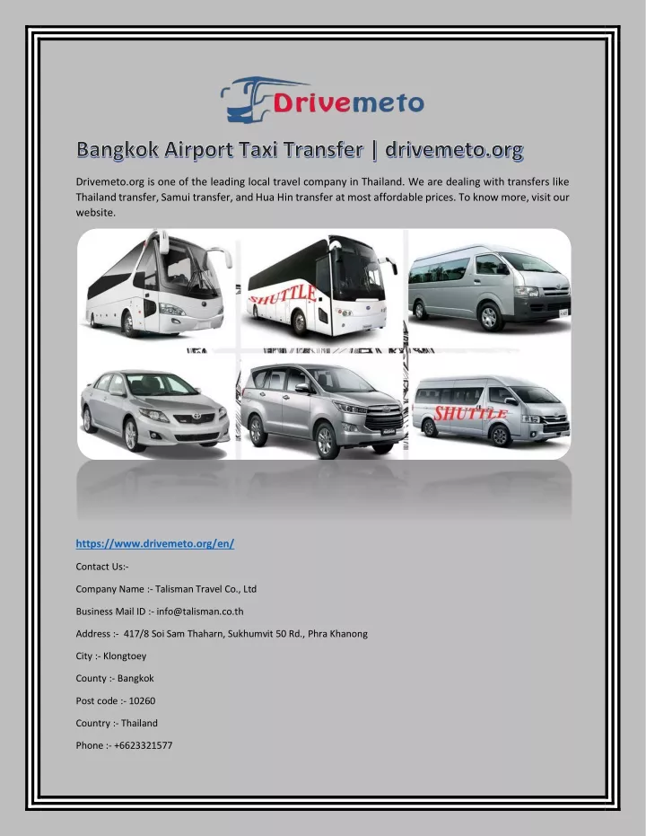 drivemeto org is one of the leading local travel