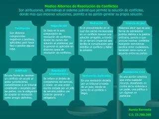 Medios Alternos de Resolución de Conflictos