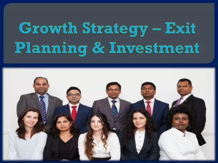 growth strategy exit planning investment