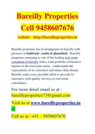 Real Estate Consultant in Bareilly