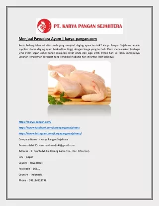 menjual payudara ayam karya pangan com