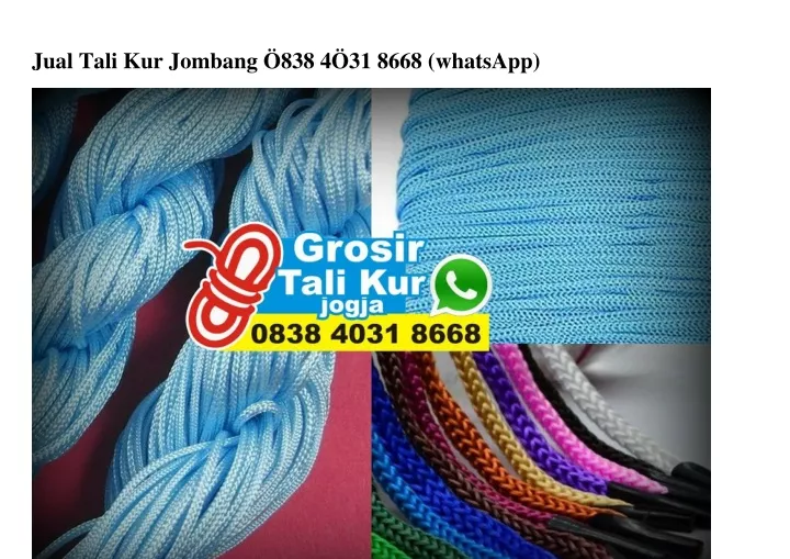 jual tali kur jombang 838 4 31 8668 whatsapp