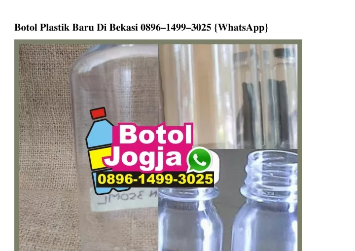 botol plastik baru di bekasi 0896 1499 3025