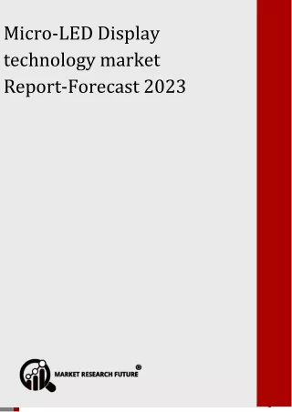 Micro-LED Display technology market