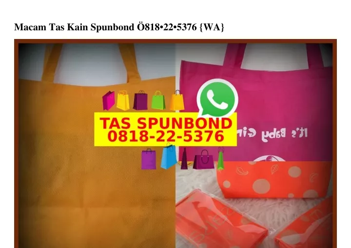 macam tas kain spunbond 818 22 5376 wa