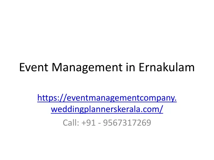 event management in ernakulam