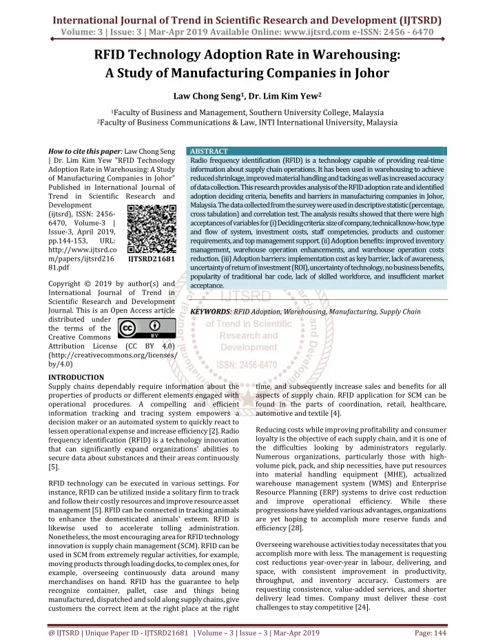 international journal of trend in scientific