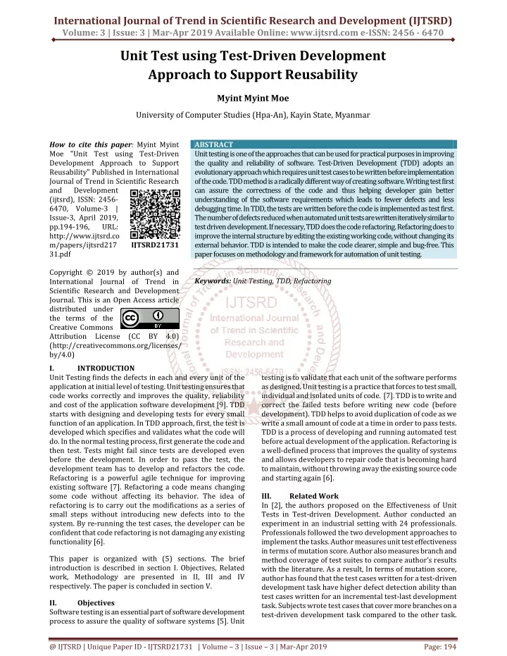 international journal of trend in scientific