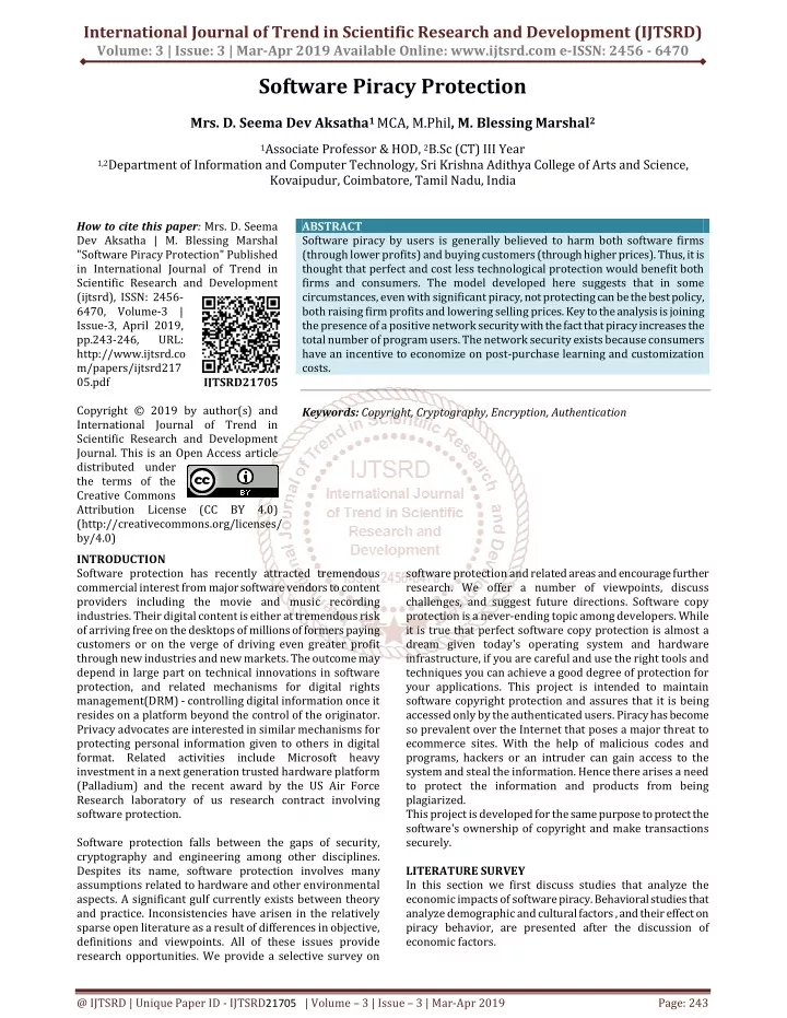 international journal of trend in scientific