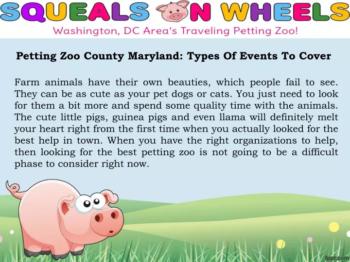 petting zoo county maryland types of events