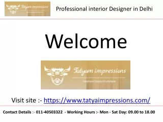 Professional interior Designer in Delhi