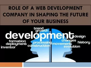 Role of a web development company in shaping the future of your business