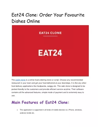 Eat24 Clone | Eat24 Clone Script