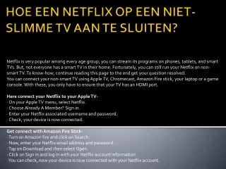 HOE EEN NETFLIX OP EEN NIET-SLIMME TV AAN TE SLUITEN?