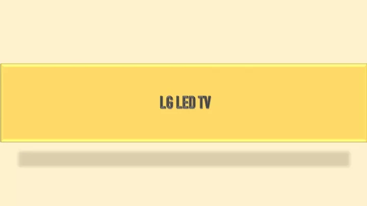 lg led tv