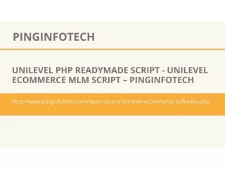 Unilevel PHP Readymade Script - Unilevel Ecommerce MLM Script – Pinginfotech