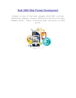 bulk sms web portals development