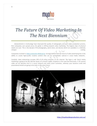 The Future Of Video Marketing In The Next Biennium