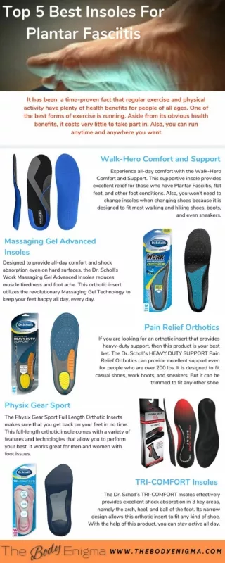 5 Best Insoles For Plantar Fasciitis