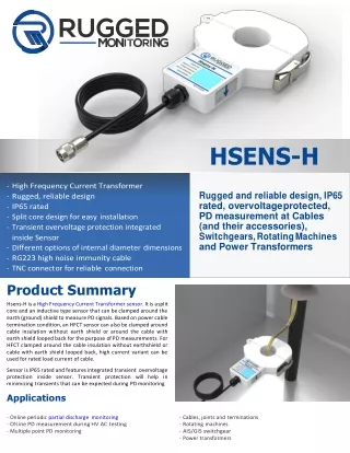 Hsens-H high frequency current transformer