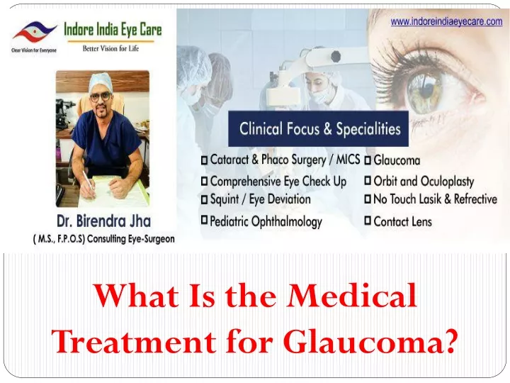 what is the medical treatment for glaucoma