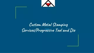 Custom Metal Stamping Services/Progressive Tool and Die
