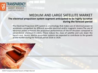Medium and Large Satellite Market: Rising Allocations On analysis And Innovation