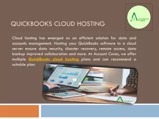 QuickBooks Desktop Enterprise with Hosting - Account Cares