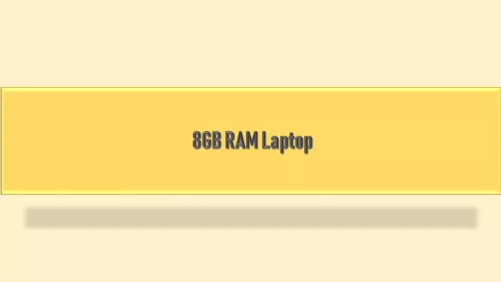 8gb ram laptop