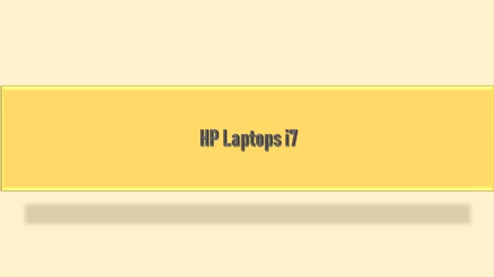 hp laptops i7