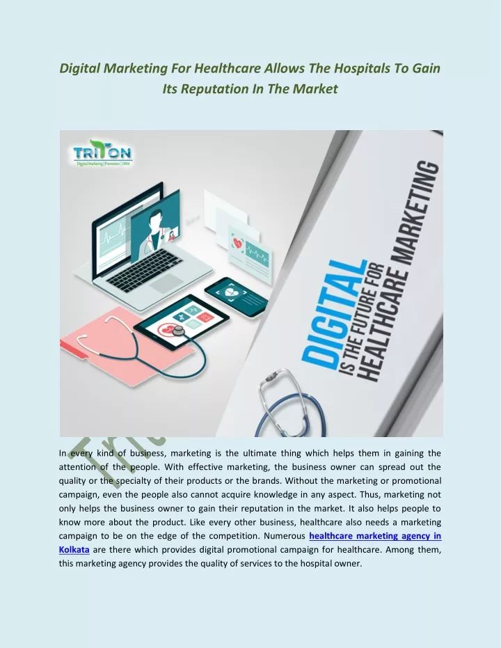 digital marketing for healthcare allows