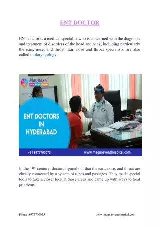 Best ENT doctors in Dilsukhnagar, Hyderabad